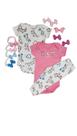 Conjuntinho Kiko Baby Roupa Infantil Bebê 02 Body e Calça Estampa Gatinho/Coelhinho Em Suedine Conforto
