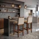 Conjunto 02 Banqueta em Madeira Maciça Londres Baixa CCS Interiores