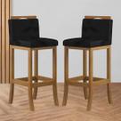 Conjunto 02 Banquetas Alta em Madeira Maciça Londres Ccs Interiores Amendoa Conjunto 02 Banquetas Alta em Madeira Maciça Londres Ccs Interiores Amendoa
