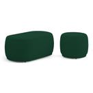 Conjunto 02 Puffs Decorativos Orgânicos Molly Bouclê Verde - Desk Design