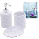 Conjunto 03 Peças Para Pia Banheiro de Ceramica Cannes Branco - LYOR Conjunto 03 Peças Para Pia Banheiro de Ceramica Cannes Branco - LYOR