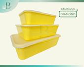 Conjunto 03 Vasilhas Pequena Média e Grande de tamanhos diferentes 8 litros