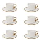 Conjunto 06 Xícaras De Cafezinho De Porcelana Egg Branco 90ml Wolff