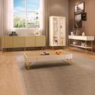 Conjunto 1 Cristaleira 1 Buffet 1 Mesa de Centro e 1 Aparador Évora/Saluti/Cadenza/Vivant Off White/Champagne G26 - HB Móveis