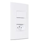 Conjunto 1 Interruptor Paralelo + Tomada 20A Branca Sleek MarGirius Conjunto 1 Interruptor Paralelo + Tomada 20A Branca Sleek MarGirius