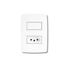 Conjunto 1 Interruptor Simples 1 Tomada 10A 3 Pinos Pial Plus