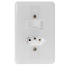 Conjunto 1 Interruptor Simples + 1 Tomada 10a Stylus - Ilumi