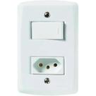 Conjunto 1 Interruptor Simples+1Tomada 2P+T 10A Tramontina