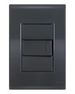 Conjunto 1 Interruptor Simples 4x2 10A Grafite - Tramontina Liz Conjunto 1 Interruptor Simples 4x2 10A Grafite - Tramontina Liz