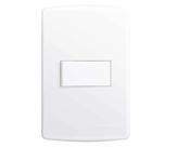 Conjunto 1 Interruptor Simples 4x2 Branco Siena 6511 Alumbra