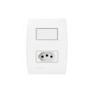 Conjunto 1 Interruptor Simples e 1 Tomada 10A Soprano Ilus