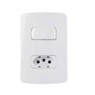 Conjunto 1 Interruptor Simples + Tomada 10A 4x2 B3 MarGirius
