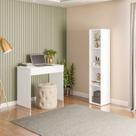 Conjunto 1 Mesa Escrivaninha 1 Gaveta Sevilha e 1 Estante Livreiro Modular 4 Nichos Delta Conjunto 1 Mesa Escrivaninha 1 Gaveta Sevilha e 1 Estante Livreiro Modular 4 Nichos Delta