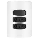 Conjunto 1 Simples + 2 Tomadas 10A - Gracia Branco / Preto Conjunto 1 Simples + 2 Tomadas 10A - Gracia Branco / Preto