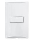 Conjunto 1 Tecla Interruptor Simples 10A 250A Embutir Brava Iriel Branco