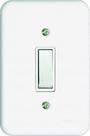 Conjunto 1 Tecla Paralelo 10A Embutir Radial Branco Completo