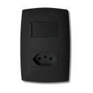 Conjunto 1 Tecla Simples + Tomada 10 A Home Com Placa B.lux