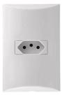 Conjunto 1 Tomada 2 Polos + Terra 10A 250V Embutir Brava Iriel Branco