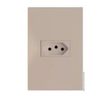 Conjunto 1 tomada 20a 4x2 recta satin areia blux 121673