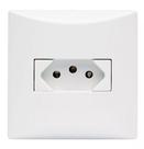 Conjunto 1 Tomada 2P+T 10A 250V Sobrepor Sistema X Brava Iriel Branco