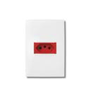 Conjunto 1 Tomada Vermelha 20A - Placa Branca - Pial Plus+ Conjunto 1 Tomada Vermelha 20A - Placa Branca - Pial Plus+