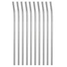 Conjunto 10 Canudos De Aço Inox Reutilizável Ecológico Curvado 6,3mm 21cm Conjunto 10 Canudos De Aço Inox Reutilizável Ecológico Curvado 6,3mm 21cm