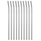 Conjunto 10 Canudos De Aço Inox Reutilizável Ecológico Curvado 6,3mm 21cm Conjunto 10 Canudos De Aço Inox Reutilizável Ecológico Curvado 6,3mm 21cm