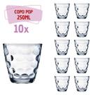 Conjunto 10 Copo de Vidro Transparente Bangkok 250ML Redondo