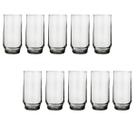 Conjunto 10 Copos Vidro Transparente 410ml Lights Suco Nadir