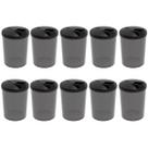 Conjunto 10 Farinheiras Plásticas 400ml Fumê com Tampa Crippa Porta Temperos Condimentos
