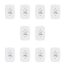 Conjunto 10 Interruptores 1 Tecla Simples e Tomada 20A 4x2 Branco Pluzie