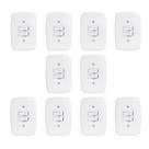 Conjunto 10 Interruptores 2 Teclas Simples 4x2 ABS Branco Pluzie Conjunto 10 Interruptores 2 Teclas Simples 4x2 ABS Branco Pluzie