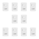 Conjunto 10 Interruptores com Tomada 20A 4x2 Pluzie Branco