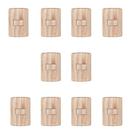 Conjunto 10 Interruptores Simples 1 Tecla Modular com Placa 4x2 Pluzie Bege