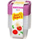 Conjunto 10 potes de 800ml hermetrico Sanremo com alça para manuseio