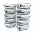 Conjunto 10 Potes de Vidro Herméticos 640ml Organizador de Alimentos Forno Microondas Freezer Marmitas Conjunto 10 Potes de Vidro Herméticos 640ml Organizador de Alimentos Forno Microondas Freezer Marmitas