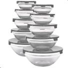 Conjunto 10 Potes Tigelas Vasilhas Bowls Em Vidro Com Tampa Conjunto 10 Potes Tigelas Vasilhas Bowls Em Vidro Com Tampa