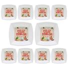 Conjunto 10 Pratos Plástico Para Sobremesa Páscoa Decoração - Presentes De Páscoa 159284-10