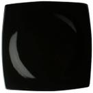Conjunto 10 Pratos Rasos Sushi 21cm Porcelana Preto Oriental Germer Quadrado Sobremesa