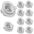 Conjunto 10 Spot Led Redondo Embutir 3W Branco Frio 6500k Bivolt - Luz Fria e Econômica com Alta Durabilidade Conjunto 10 Spot Led Redondo Embutir 3W Branco Frio 6500k Bivolt - Luz Fria e Econômica com Alta Durabilidade
