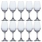 Conjunto 10 Taças de Vidro 365ml VINHO TINTO ÁGUA Cristal