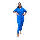 Conjunto 1074 Social Alfaiataria Calça Jogger Cargo E Camisa Botões Lançamento Verão Luxo