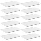 Conjunto 12 Bandejas Para Servir 34,5x23,5cm Plástico Branca Coza Uno Horeca