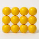 Conjunto 12 Bolas Anti-Stress Amarelas Para Fisioterapia Pilates Treino e Coordenação