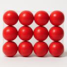 Conjunto 12 Bolas Anti-Stress Vermelhas Para Fisioterapia Exercícios e Pilates Relaxantes