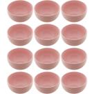 Conjunto 12 Bowls de Cerâmica Rosa 680ml Servir Açaí Caldos Frutas Petiscos Cronus Lyor