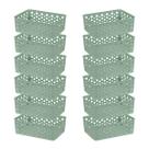 Conjunto 12 Cestos Multiuso Empilhável Organizador De Gavetas Lavanderia Prático Versátil Decorativo Conjunto 12 Cestos Multiuso Empilhável Organizador De Gavetas Lavanderia Prático Versátil Decorativo