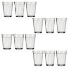 Conjunto 12 Copo Americano Vidro Transparente 190ml Nadir