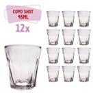 Conjunto 12 Copos Shot Vidro Tequila Cachaça Dose 45ml Bar