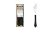 Conjunto 12 Garfos Leme Preto Tramontina Aço Inox